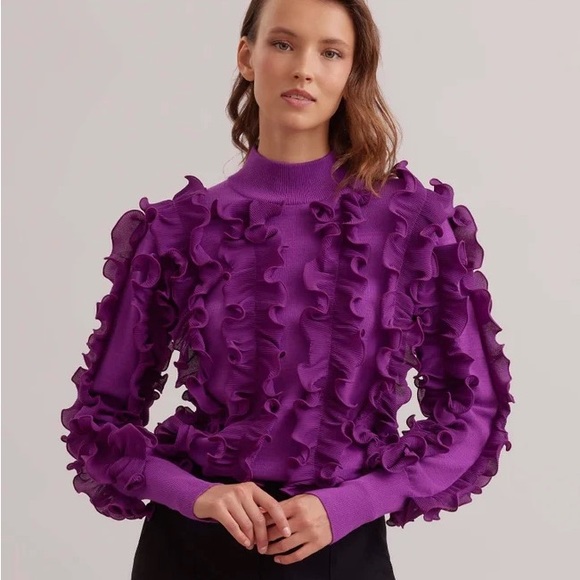 Anne Fontaine Sidaline Sweater in Anemone - Picture 1 of 6